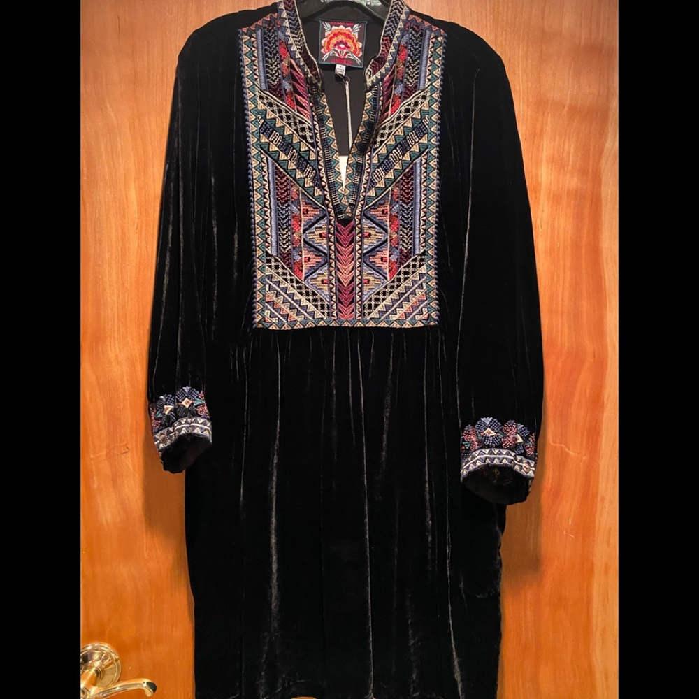 Black velvet dress